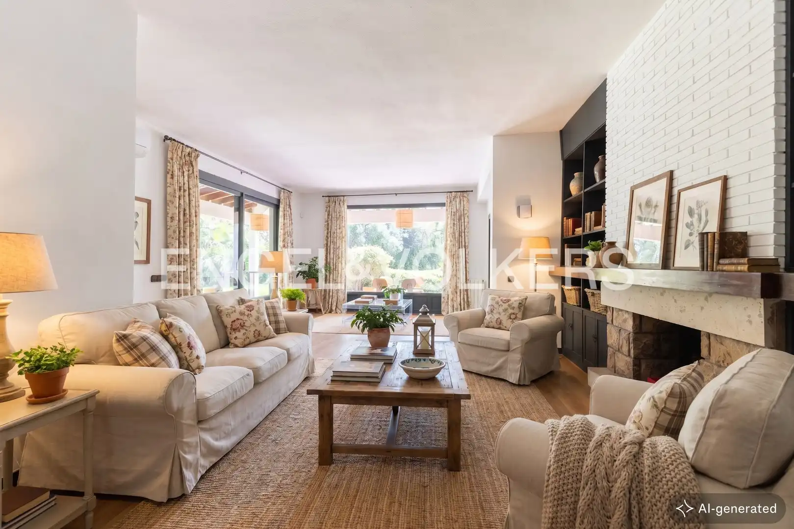 Sala de estar de Casa o chalet de alquiler en Rocafort con Aire acondicionado, Calefacción y Jardín privado