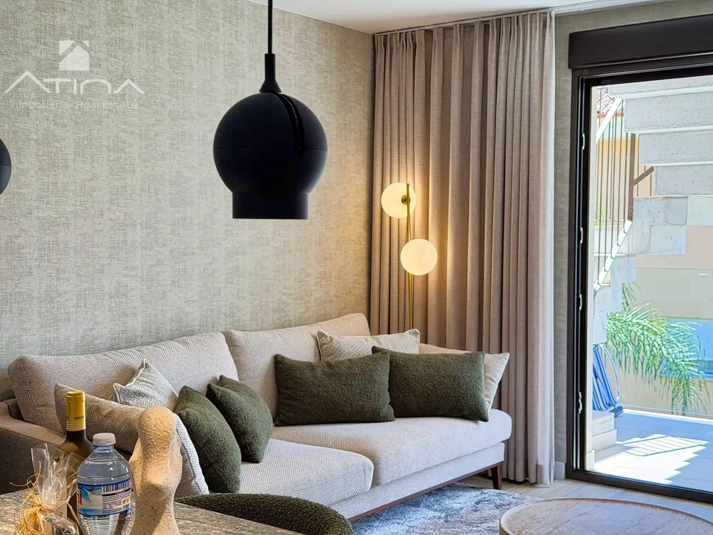 Sala d'estar de Àtic en venda en Jávea / Xàbia amb Aire condicionat, Calefacció i Jardí privat