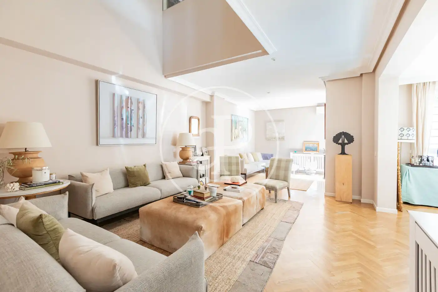 Sala de estar de Casa adosada en venta en Madrid con Aire acondicionado, Calefacción y Jardín privado
