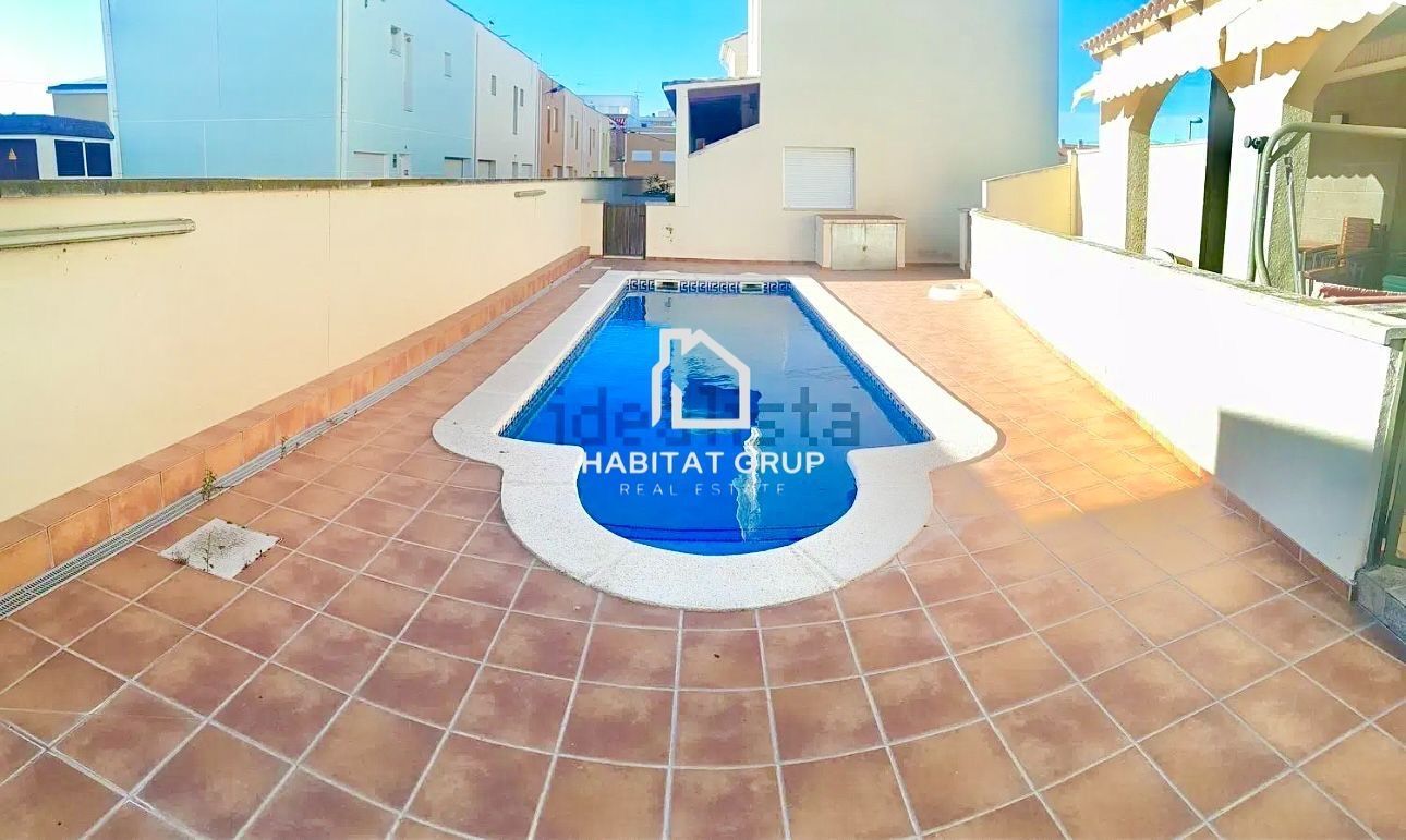 Swimming pool of Single-family semi-detached for sale in Sant Jaume d'Enveja  with Air Conditioner, Heating and Terrace