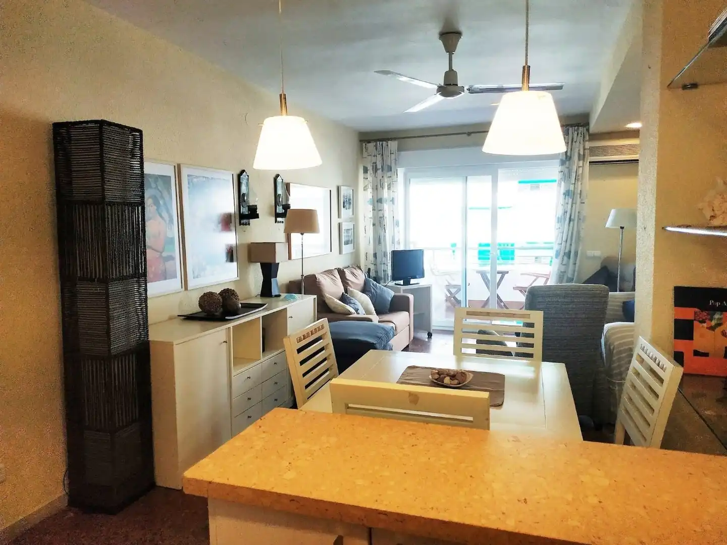 Living room of Flat for rent in Punta Umbría  with Air Conditioner, Terrace and Furnished