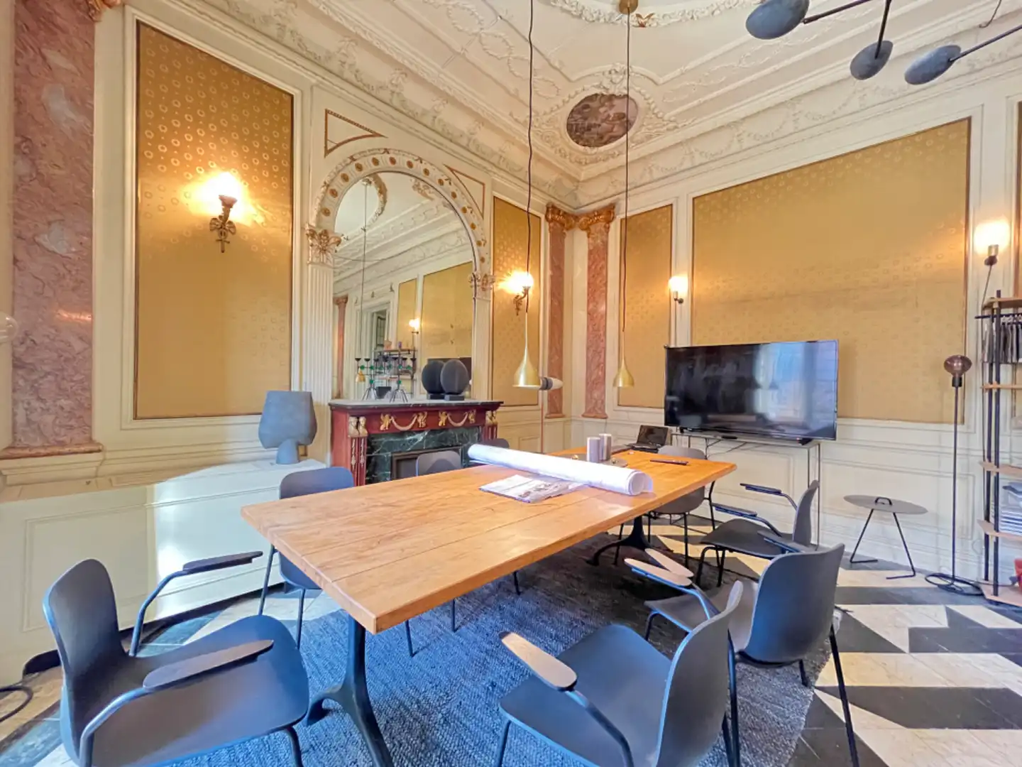 Dining room of Office for rent in Madrid  with Air Conditioner, Heating and Balcony