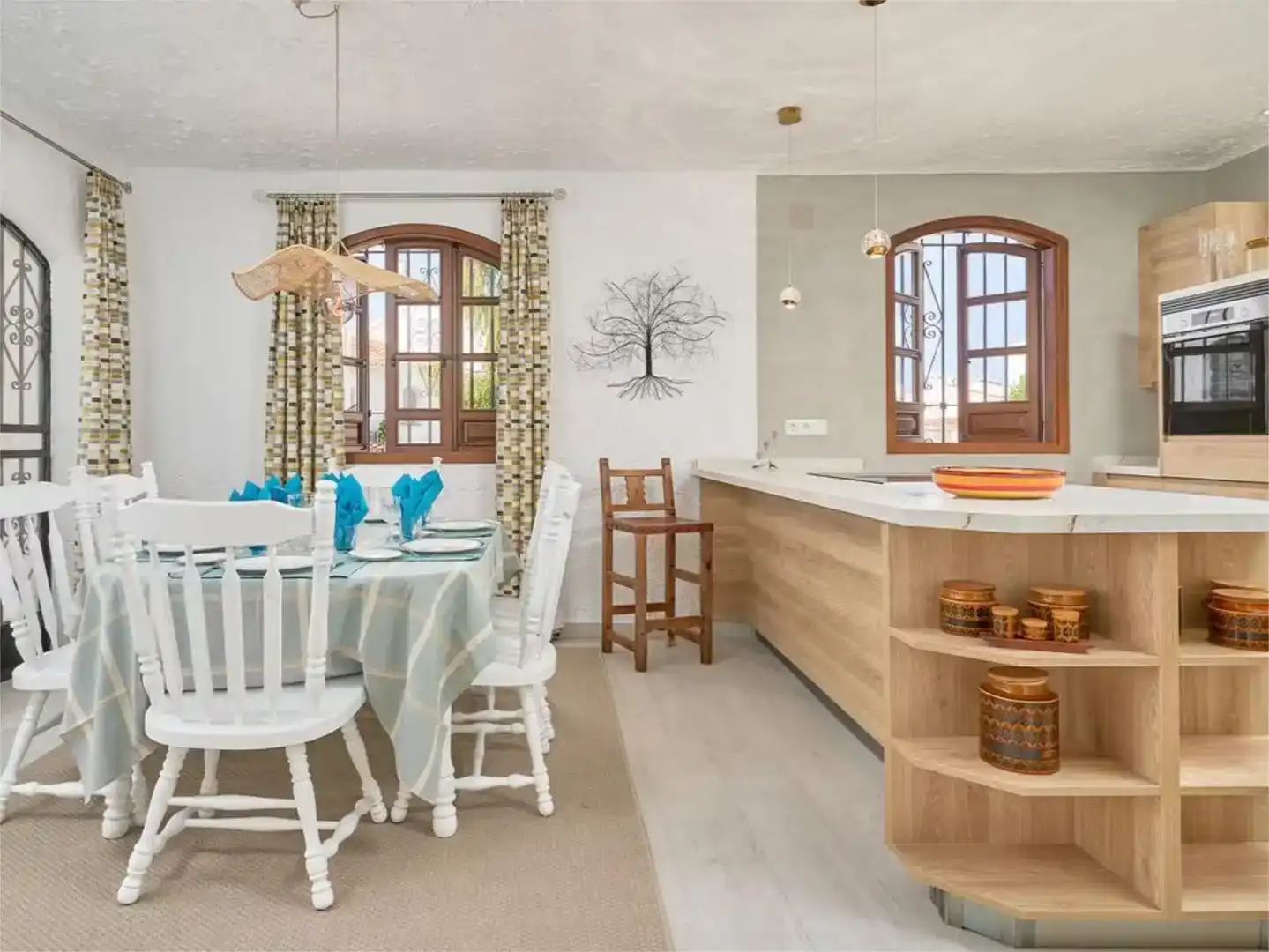 Esszimmer von Country house zur Miete in Nerja mit Klimaanlage und Schwimmbad