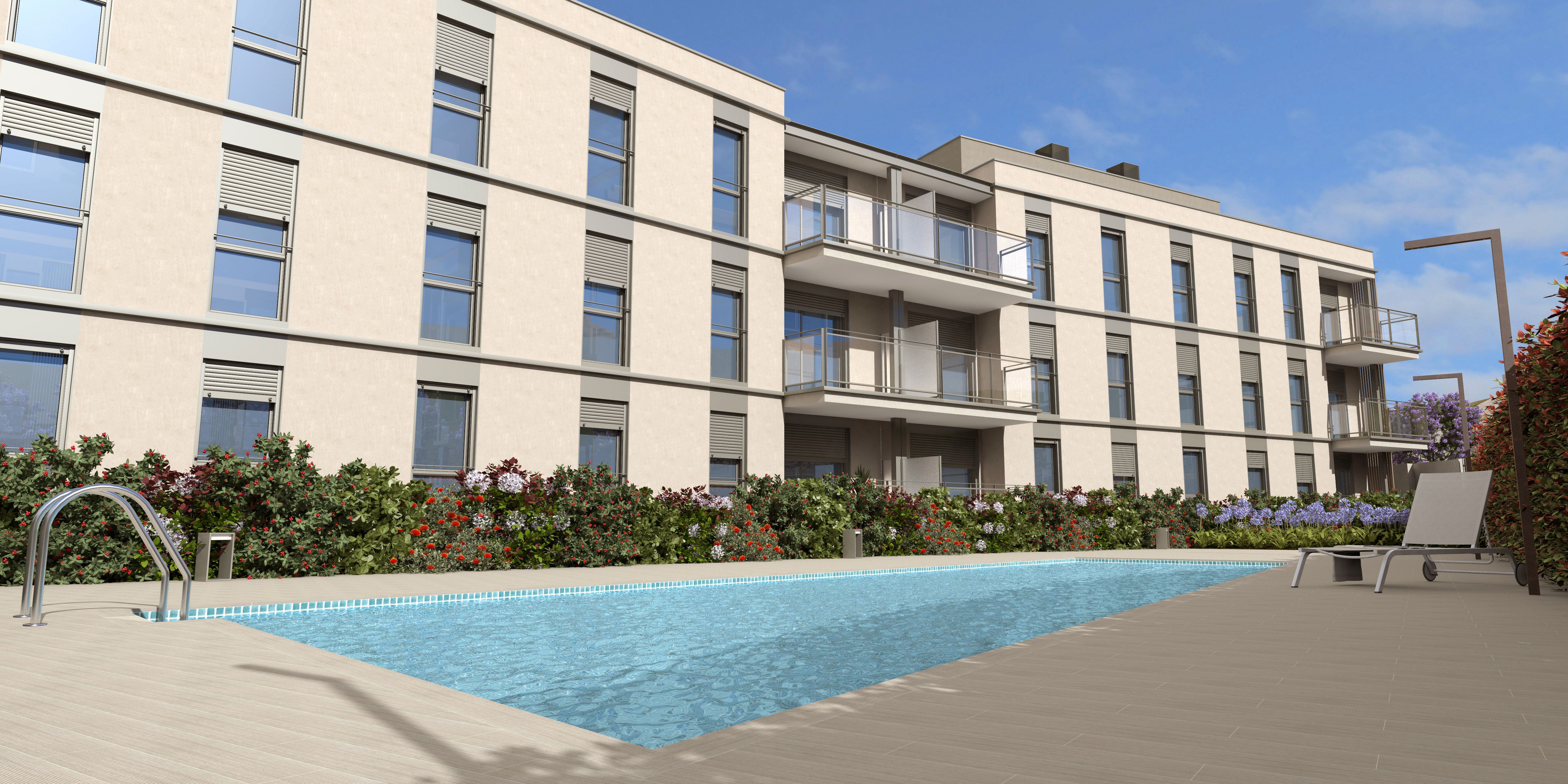 Swimming pool of Planta baja for sale in Tiana  with Air Conditioner, Heating and Parquet flooring