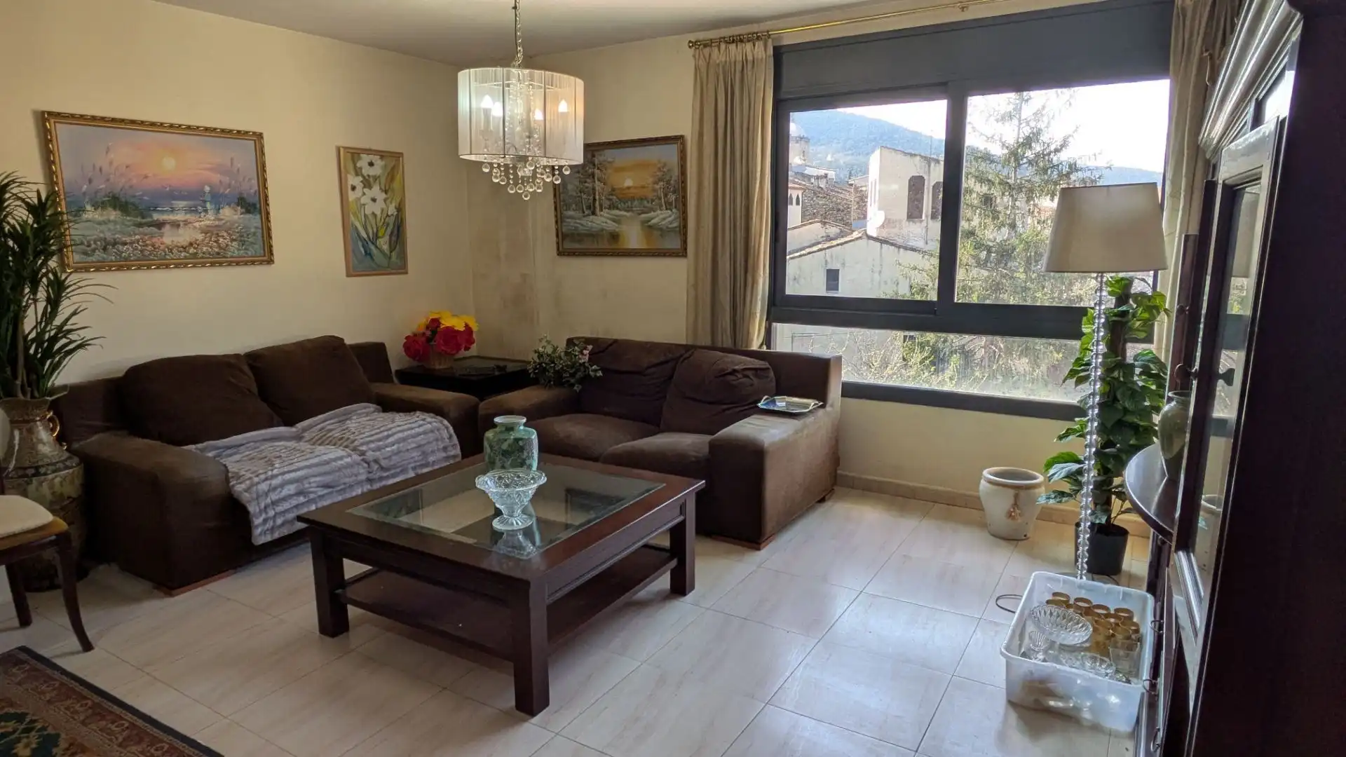 Living room of Flat for sale in Amer  with Heating