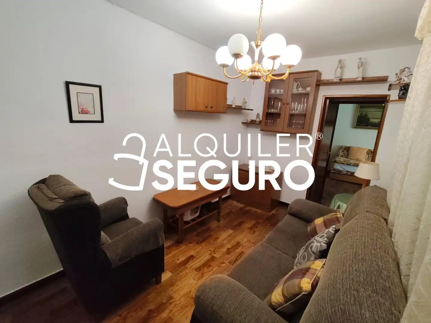 Sala d'estar de Pis de lloguer en Madrid amb Calefacció, Terrassa i Moblat