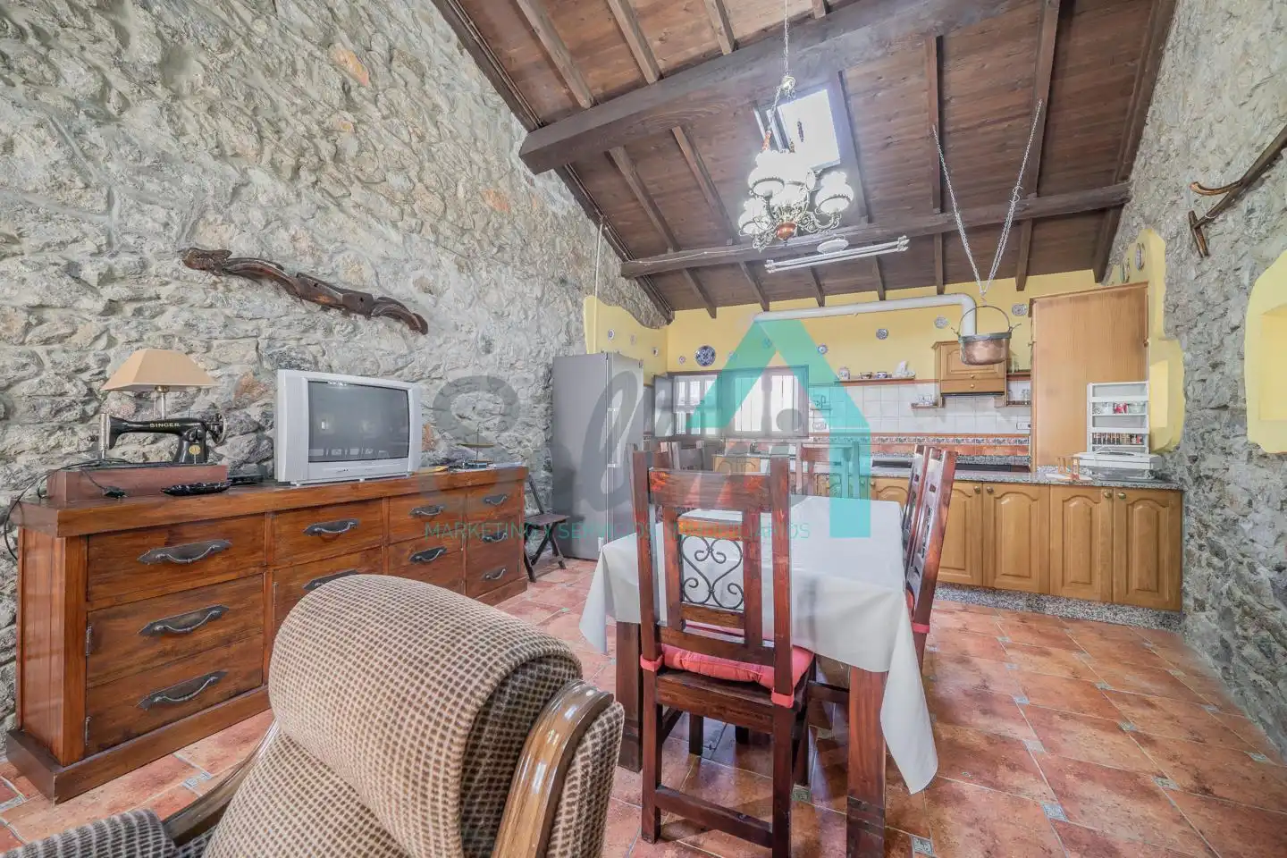 Kitchen of Houses for sale in Pravia  with Heating, Private garden and Parquet flooring