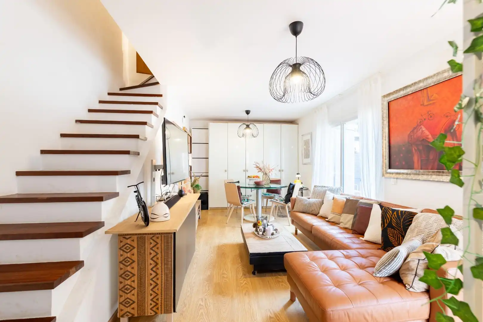 Sala de estar de Casa adosada en venta en  Palma de Mallorca con Aire acondicionado, Calefacción y Jardín privado