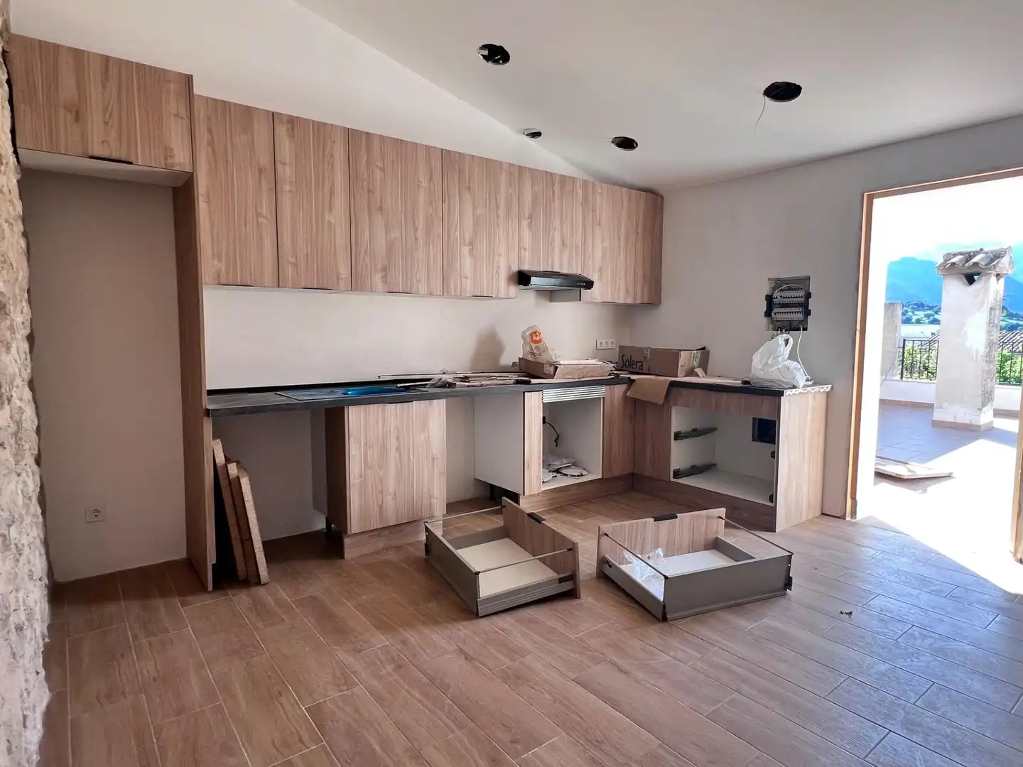 Cocina de Piso de alquiler en Campanet con Aire acondicionado y Terraza