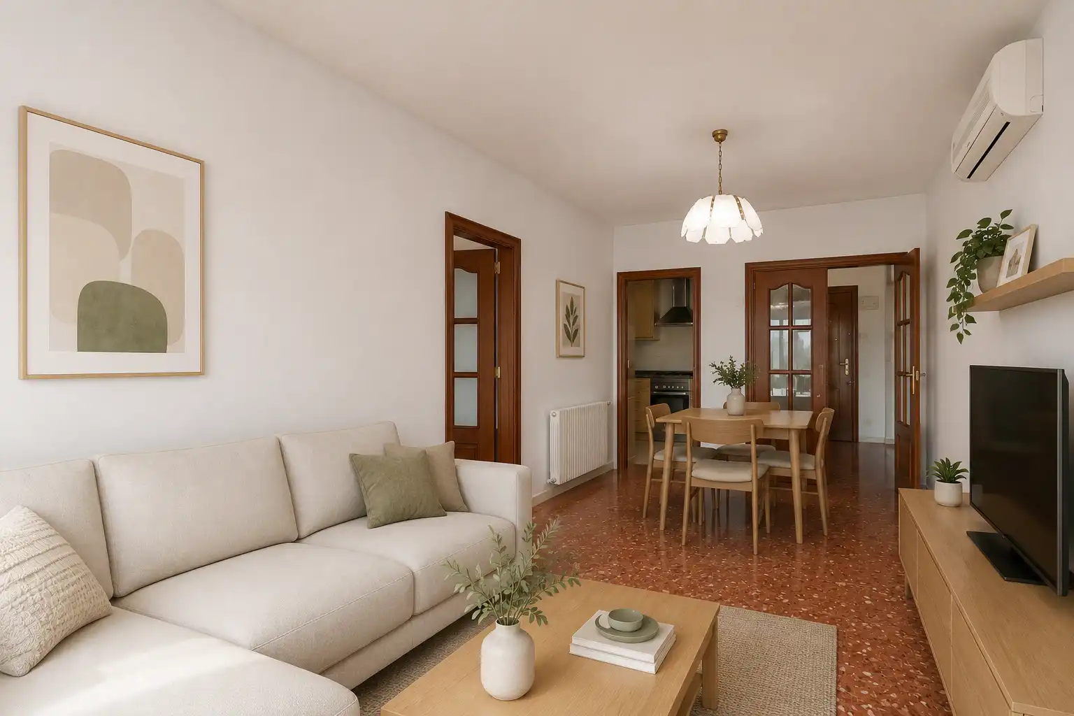 Sala de estar de Piso en venta en Esplugues de Llobregat con Calefacción y Balcón