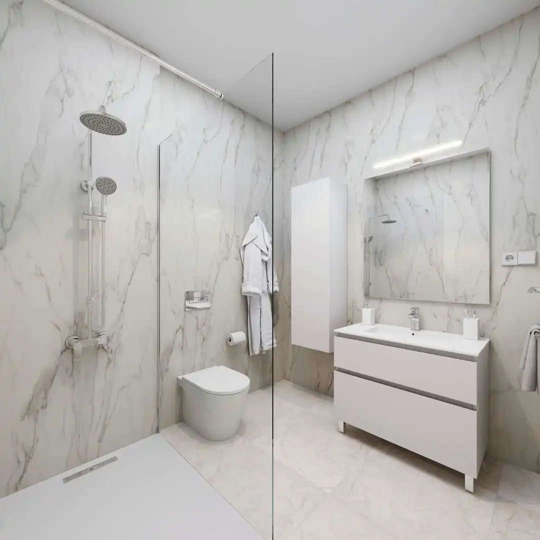Bathroom of Houses for sale in Mazarrón  with Community pool