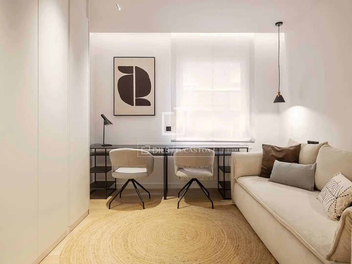 Living room of Flat for rent in Barcelona  with Air Conditioner, Heating and Parquet flooring