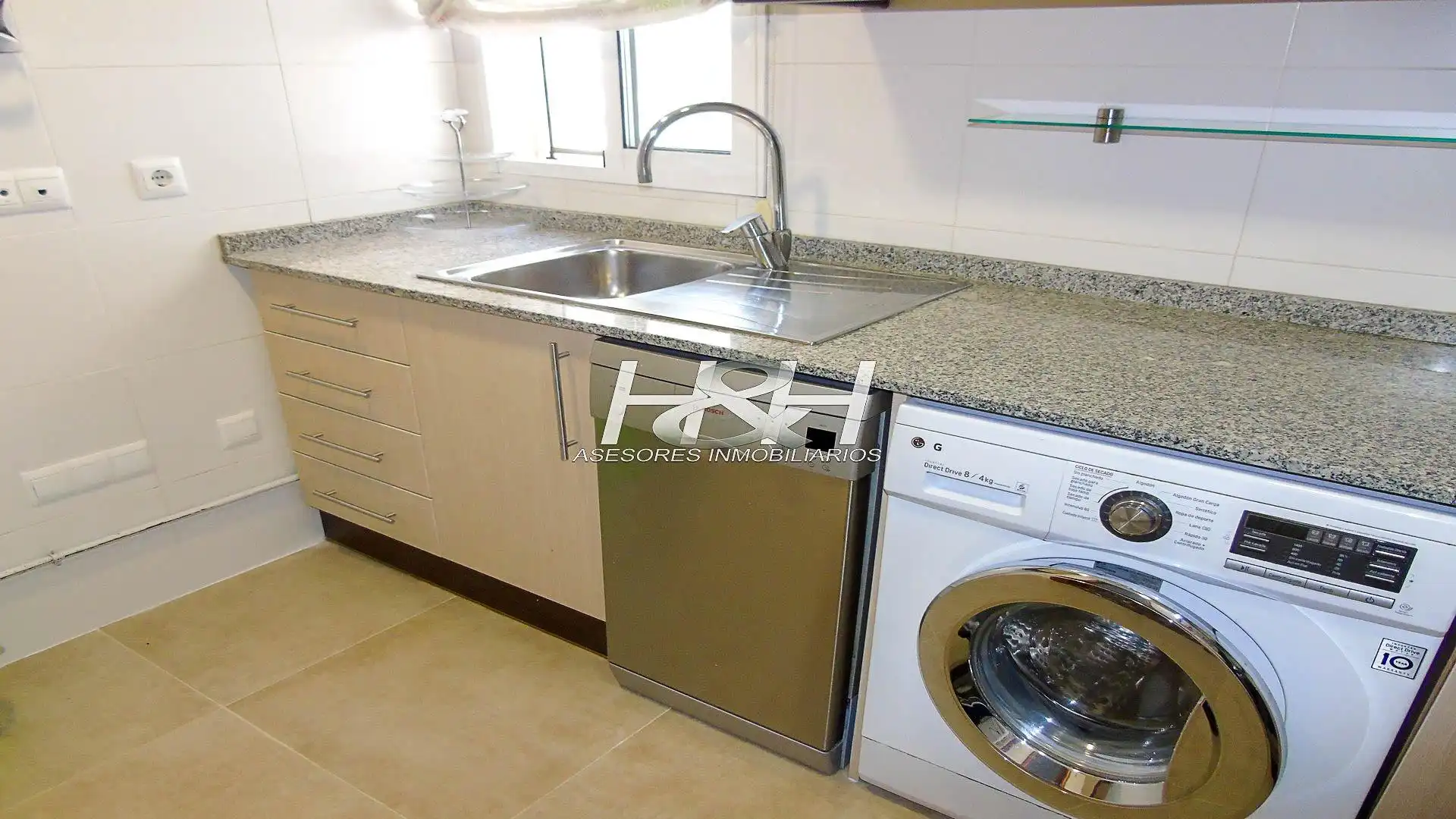 Cocina de Dúplex de alquiler en Burjassot con Aire acondicionado, Calefacción y Terraza
