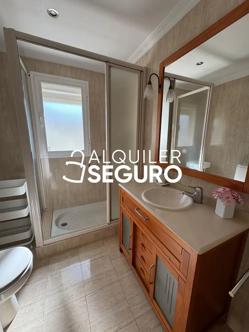 Baño de Piso de alquiler en Málaga con Aire acondicionado, Terraza y Piscina