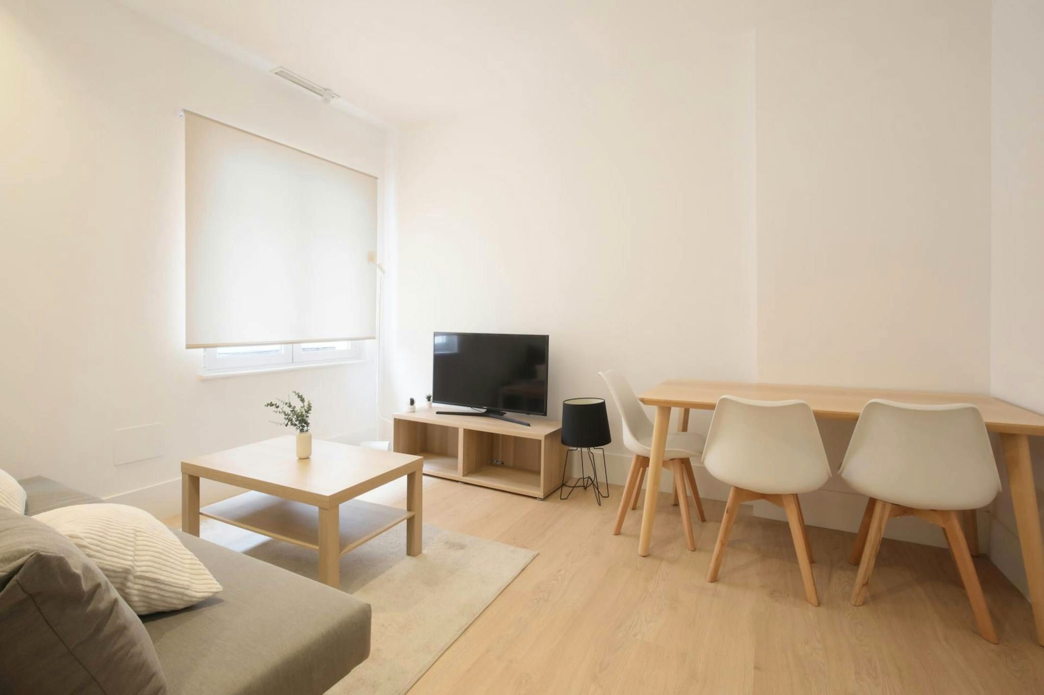 Living room of Flat to rent in  Madrid Capital  with Air Conditioner, Heating and Furnished