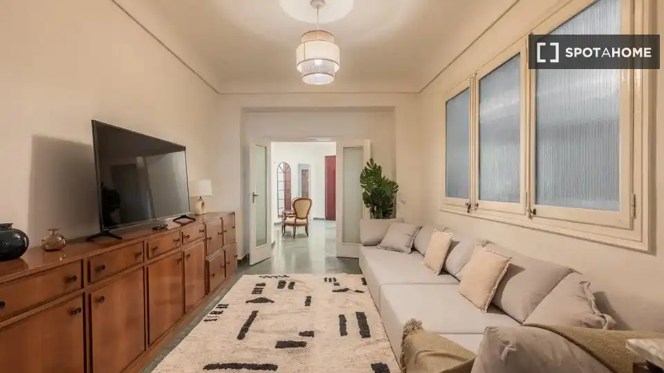 Sala de estar de Piso de alquiler en Valencia con Aire acondicionado, Calefacción y Amueblado
