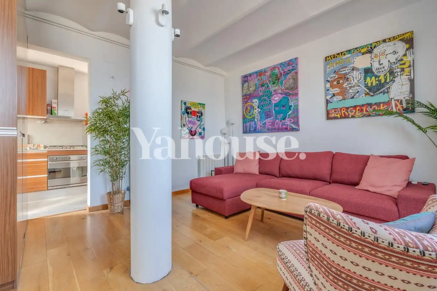 Sala d'estar de Àtic en venda en Barcelona amb Aire condicionat, Calefacció i Parquet
