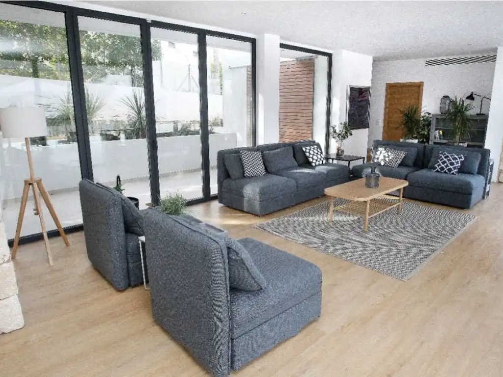 Wohnzimmer von Haus oder Chalet zur Miete in Calvià mit Klimaanlage, Privatgarten und Terrasse