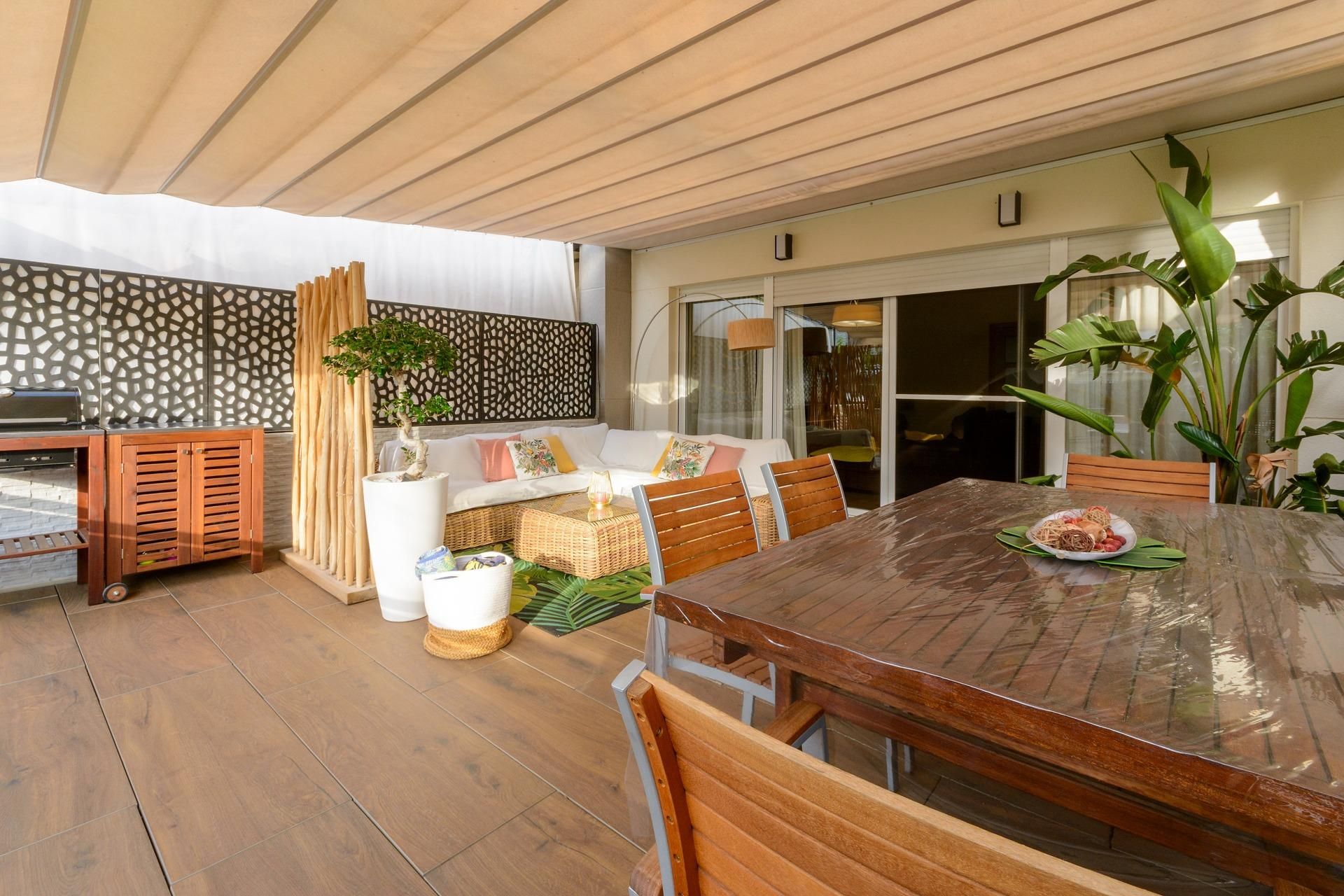 Terrassa de Casa adosada en venda en Gandia amb Aire condicionat, Jardí privat i Terrassa