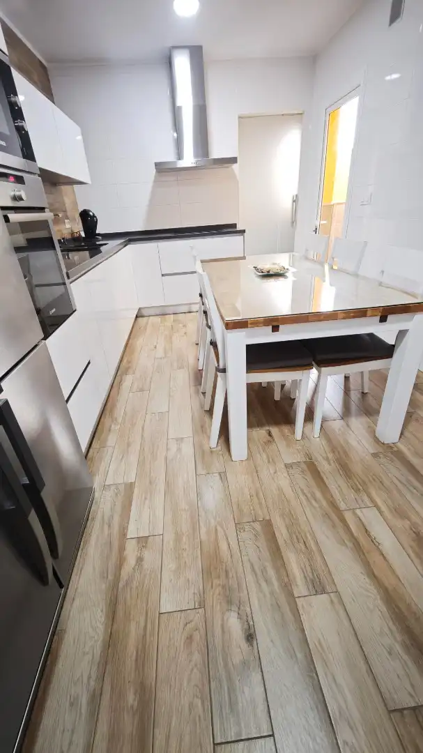 Kitchen of Detached homes for sale in Roquetas de Mar  with Air Conditioner, Furnished and Balcony