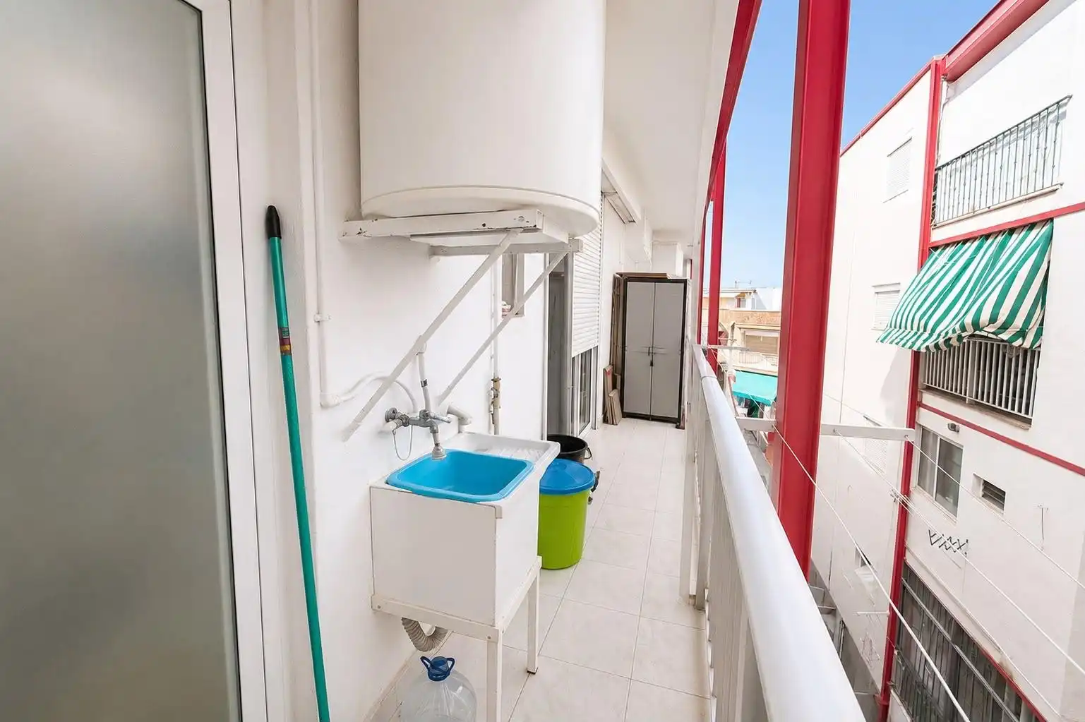 Balcony of Apartments for rent in San Pedro del Pinatar  with Air Conditioner, Furnished and Washing machine