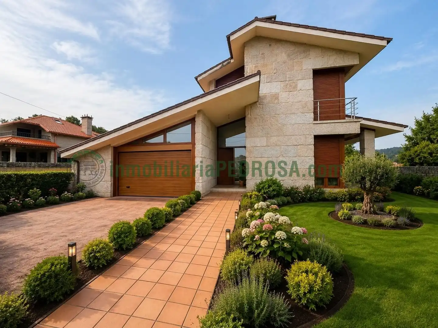 Vista exterior de Casa o chalet en venta en Pontevedra Capital  con Calefacción, Jardín privado y Terraza