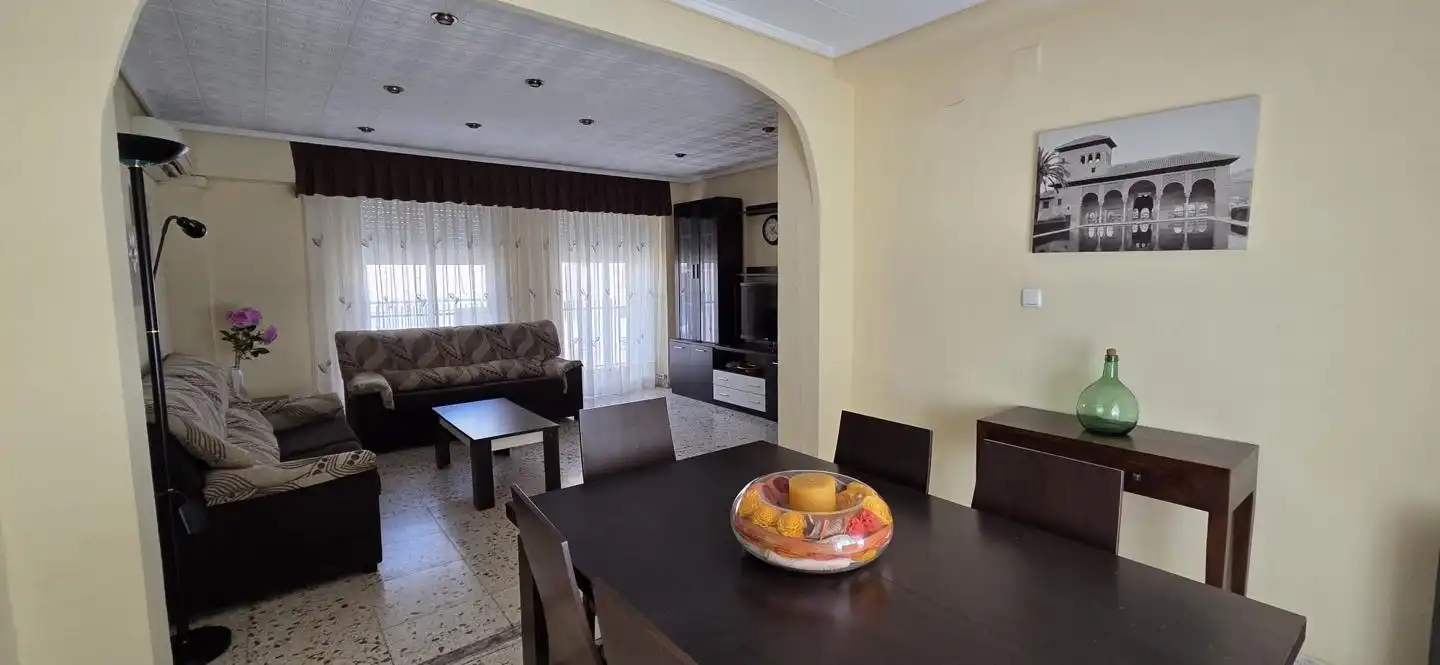 Living room of Flat for rent in Elche / Elx  with Air Conditioner, Furnished and Balcony
