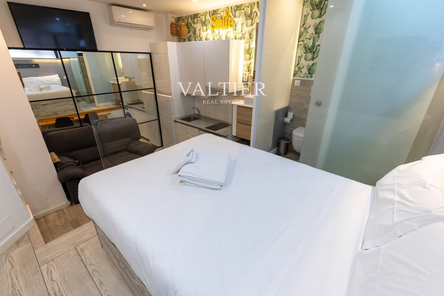 Bedroom of Flat for rent in  Madrid Capital  with Air Conditioner and Furnished