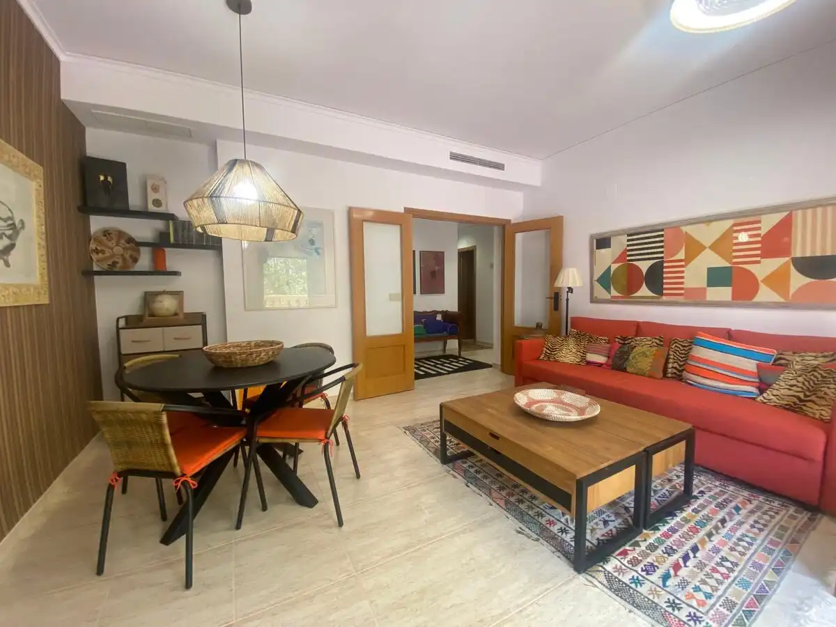 Sala d'estar de Pis de lloguer en Dénia amb Aire condicionat, Calefacció i Terrassa