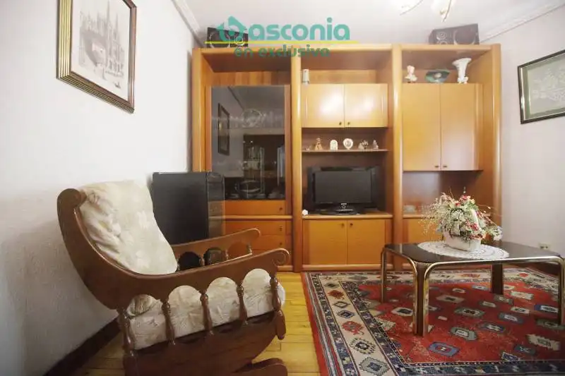 Sala d'estar de Pis en venda en Basauri  amb Calefacció, Moblat i Balcó
