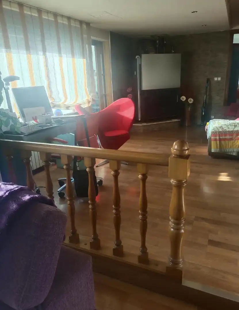 Sala de estar de Casa o chalet en venta en Mansilla Mayor con Parquet, Trastero y Amueblado