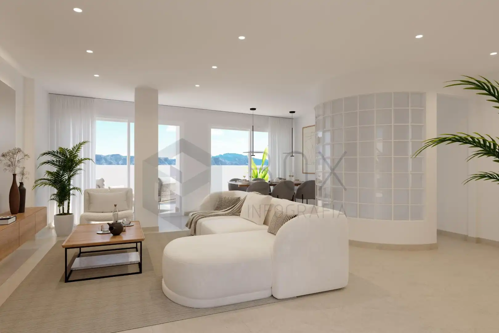 Sala de estar de Ático en venta en Murcia con Terraza, Trastero y Balcón