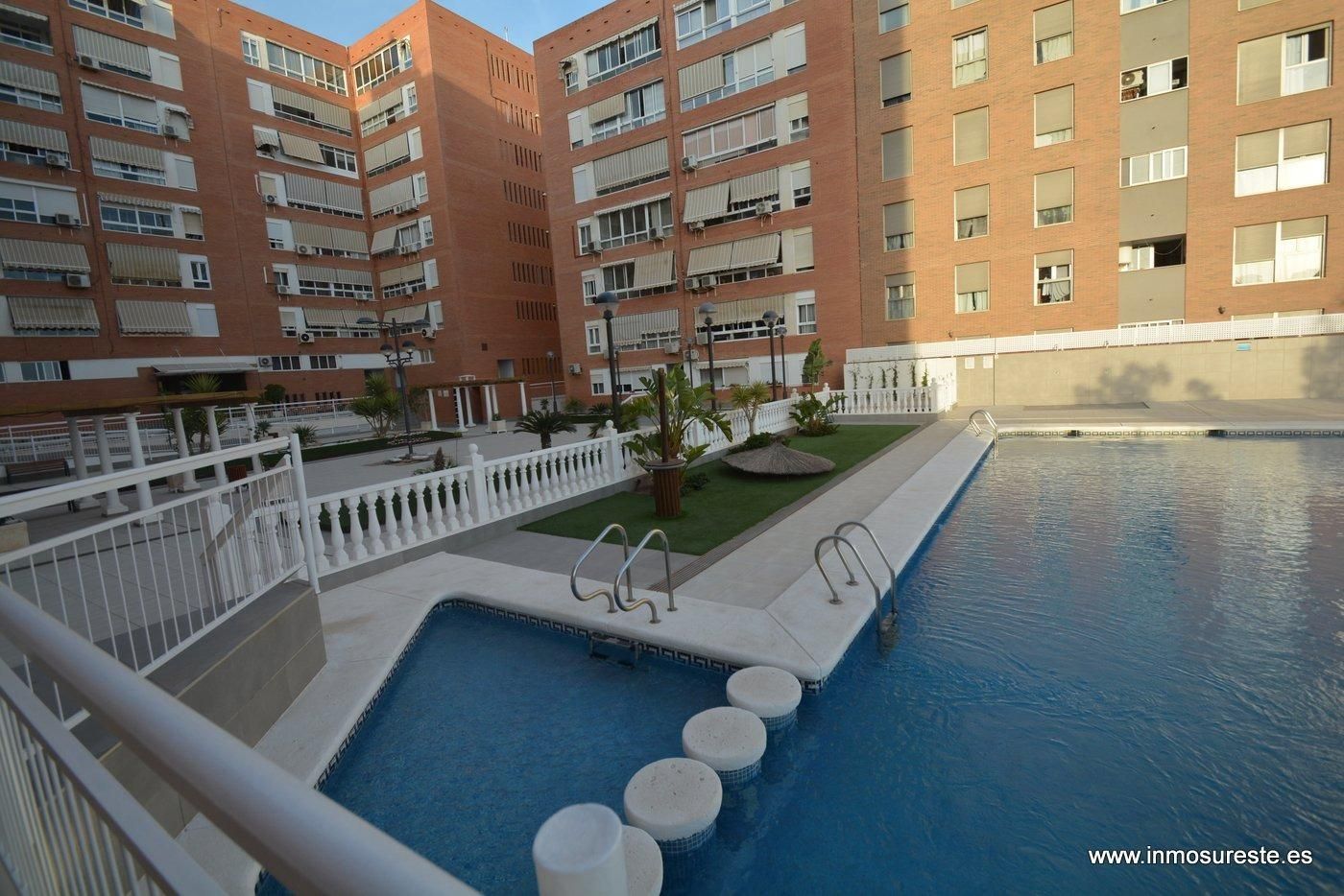 Swimming pool of Flat for sale in Alicante / Alacant  with Air Conditioner, Private garden and Community pool