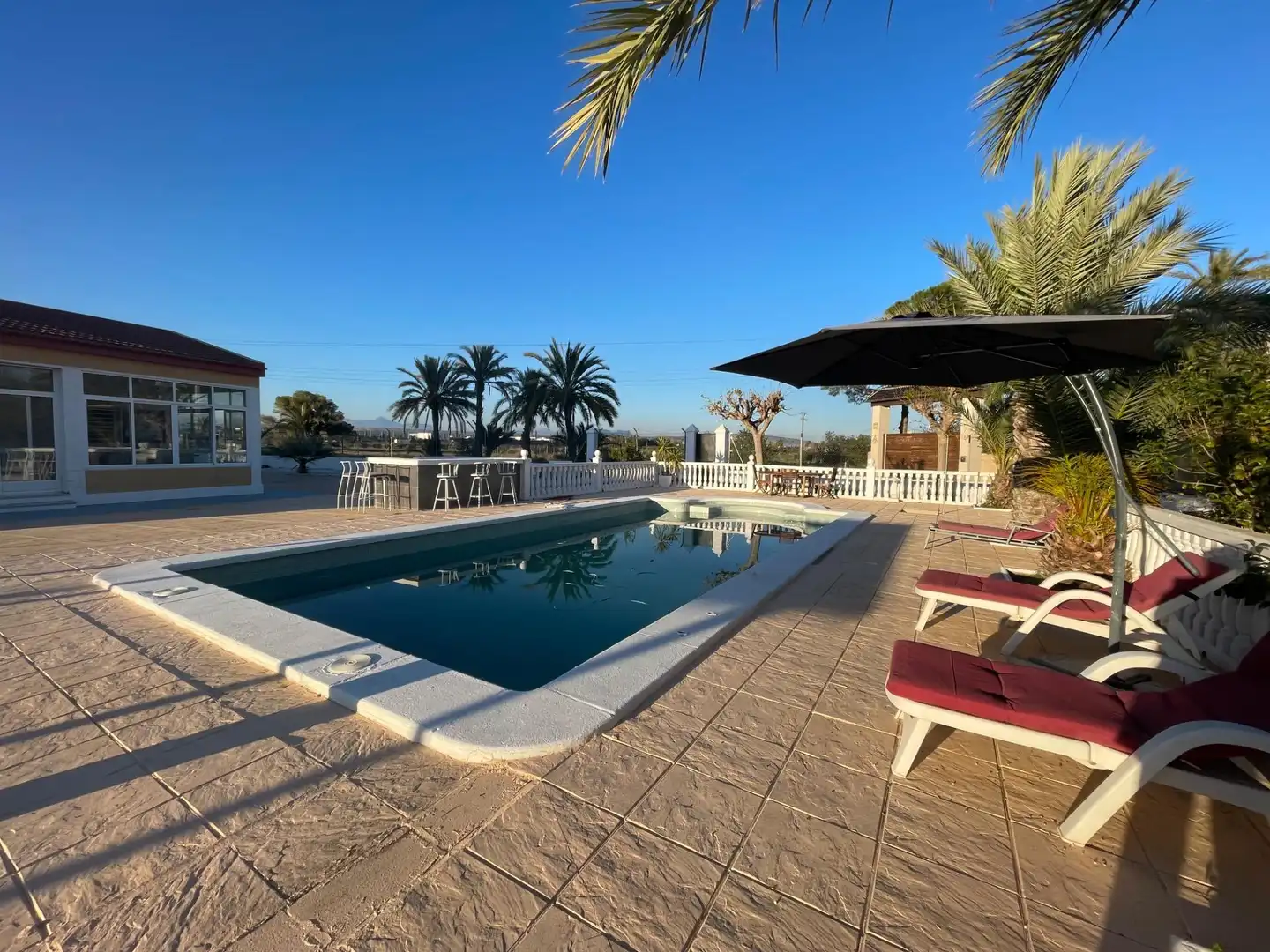 Piscina de Casa o xalet en venda en Elche / Elx amb Aire condicionat, Jardí privat i Terrassa