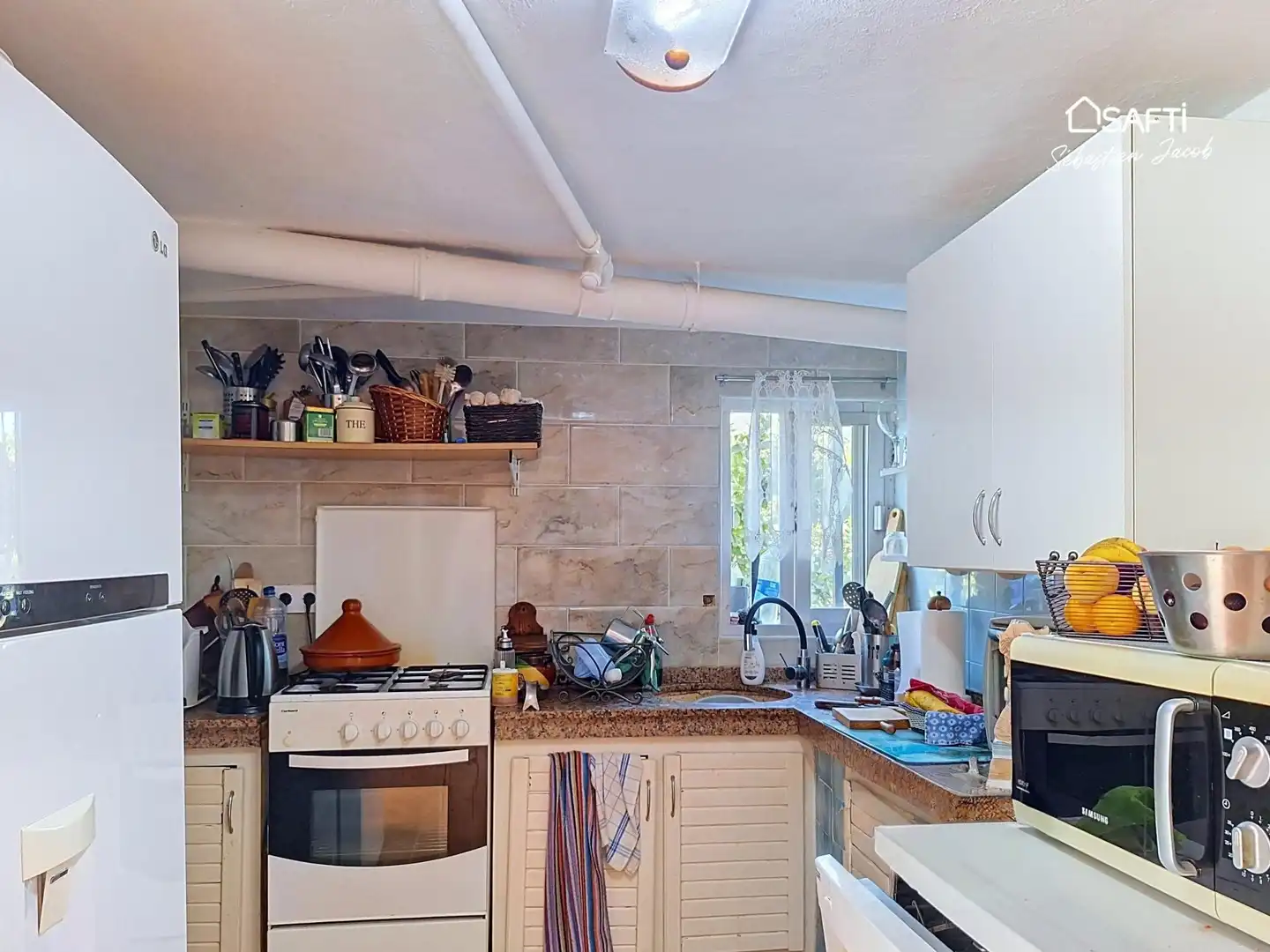 Cocina de Finca rústica en venta en Oliva con Calefacción, Terraza y Piscina