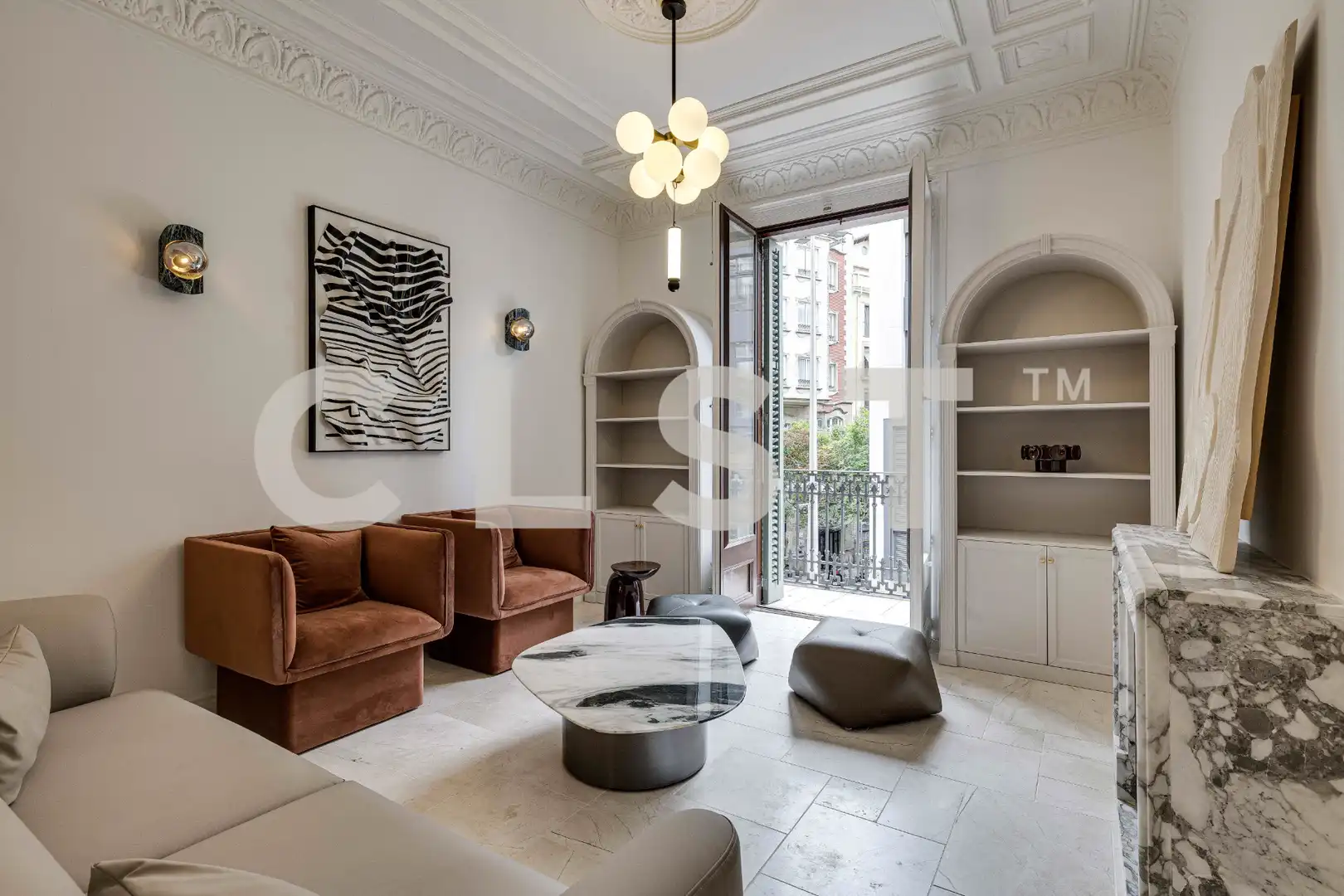 Wohnzimmer von Wohnungen zum Verkauf in Barcelona mit Klimaanlage, Heizung und Parkett