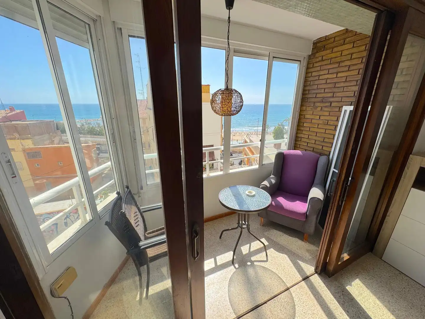 Balcony of Flat for rent in Alicante / Alacant  with Air Conditioner, Terrace and Furnished
