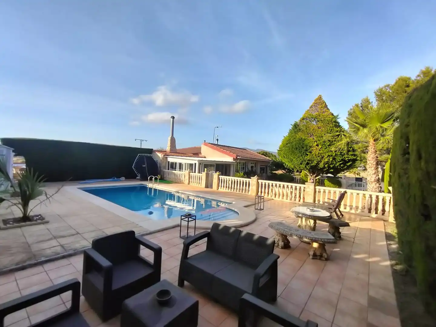 Swimming pool of Houses for sale in Elda  with Air Conditioner, Heating and Private garden
