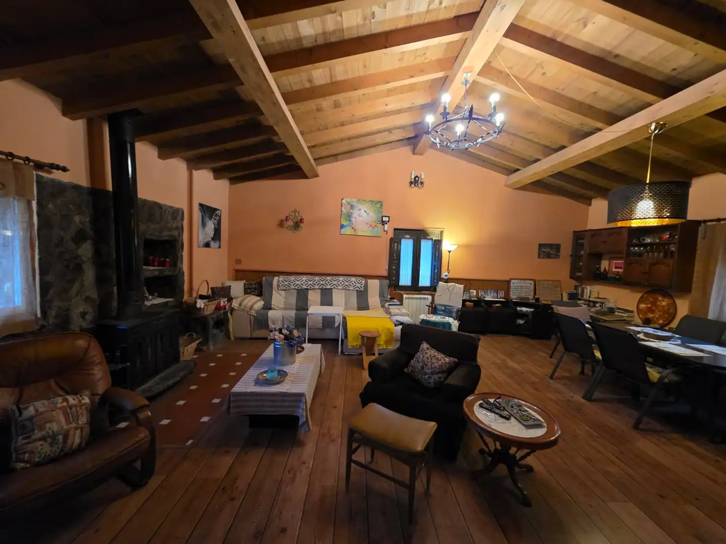Sala de estar de Casa o chalet en venta en Cabrero con Calefacción, Jardín privado y Piscina