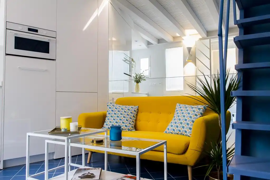 Sala de estar de Piso de alquiler en Madrid con Aire acondicionado y Amueblado