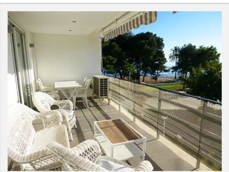 Terrassa de Apartament en venda en Benicasim / Benicàssim amb Parquet, Moblat i Rentadora
