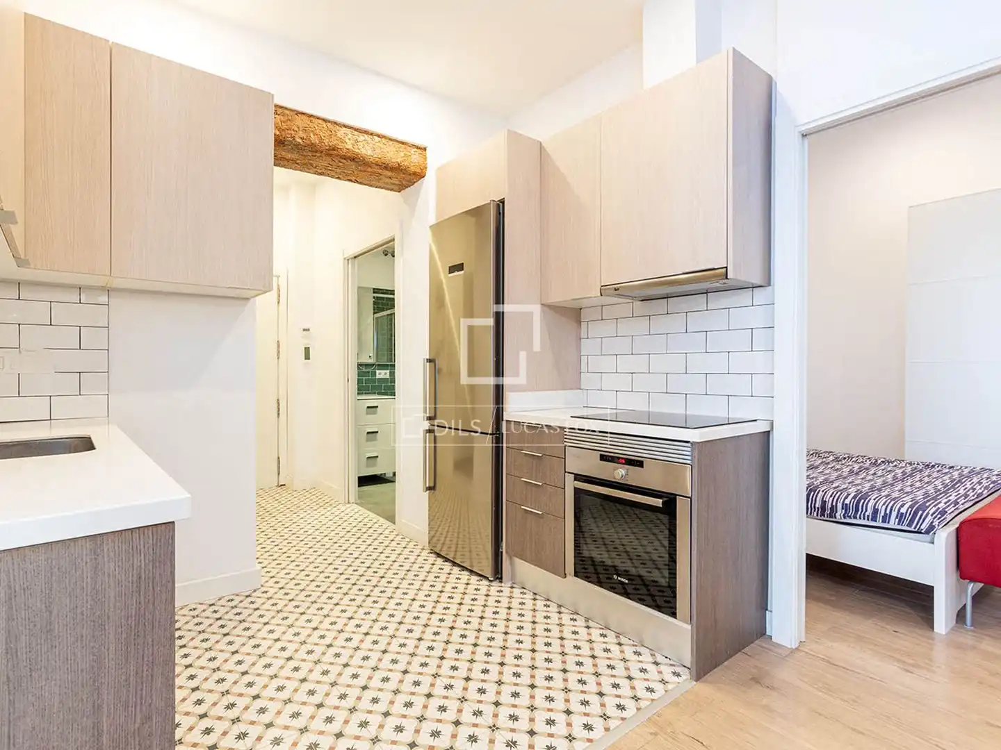Küche von Wohnung zum Verkauf in Barcelona mit Klimaanlage, Heizung und Möbliert