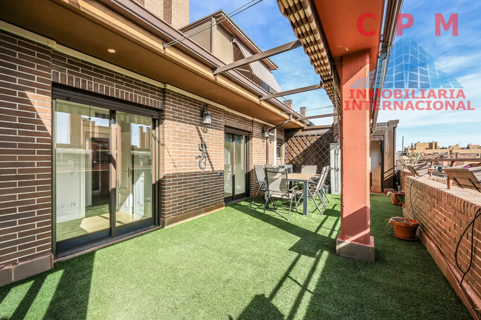 Terrasse von Dachboden zur Miete in Madrid mit Klimaanlage, Heizung und Parkett