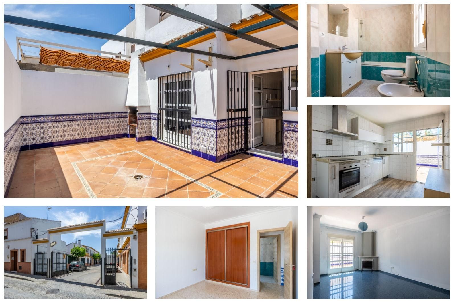 Exterior view of Single-family semi-detached for sale in El Viso del Alcor  with Air Conditioner, Terrace and Balcony