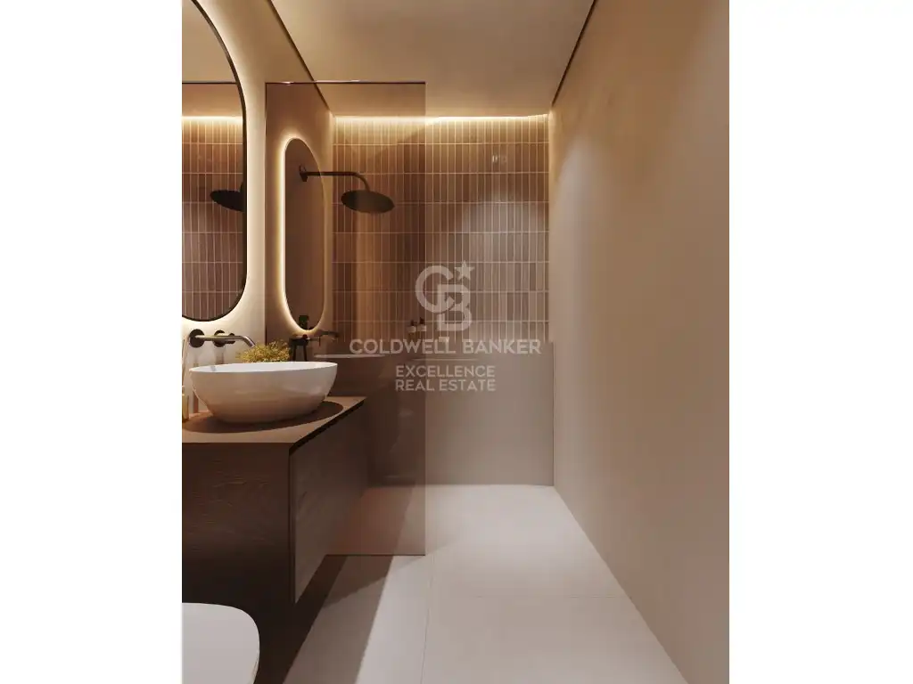 Badezimmer von Erdgeschoss zum Verkauf in Valencia mit Klimaanlage, Terrasse und Ofen