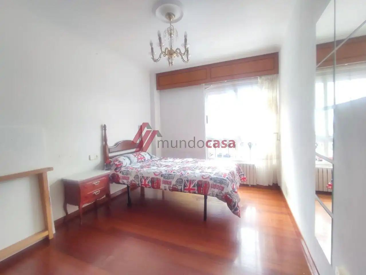 Schlafzimmer von Wohnung zur Miete in Ferrol mit Heizung, Parkett und Terrasse