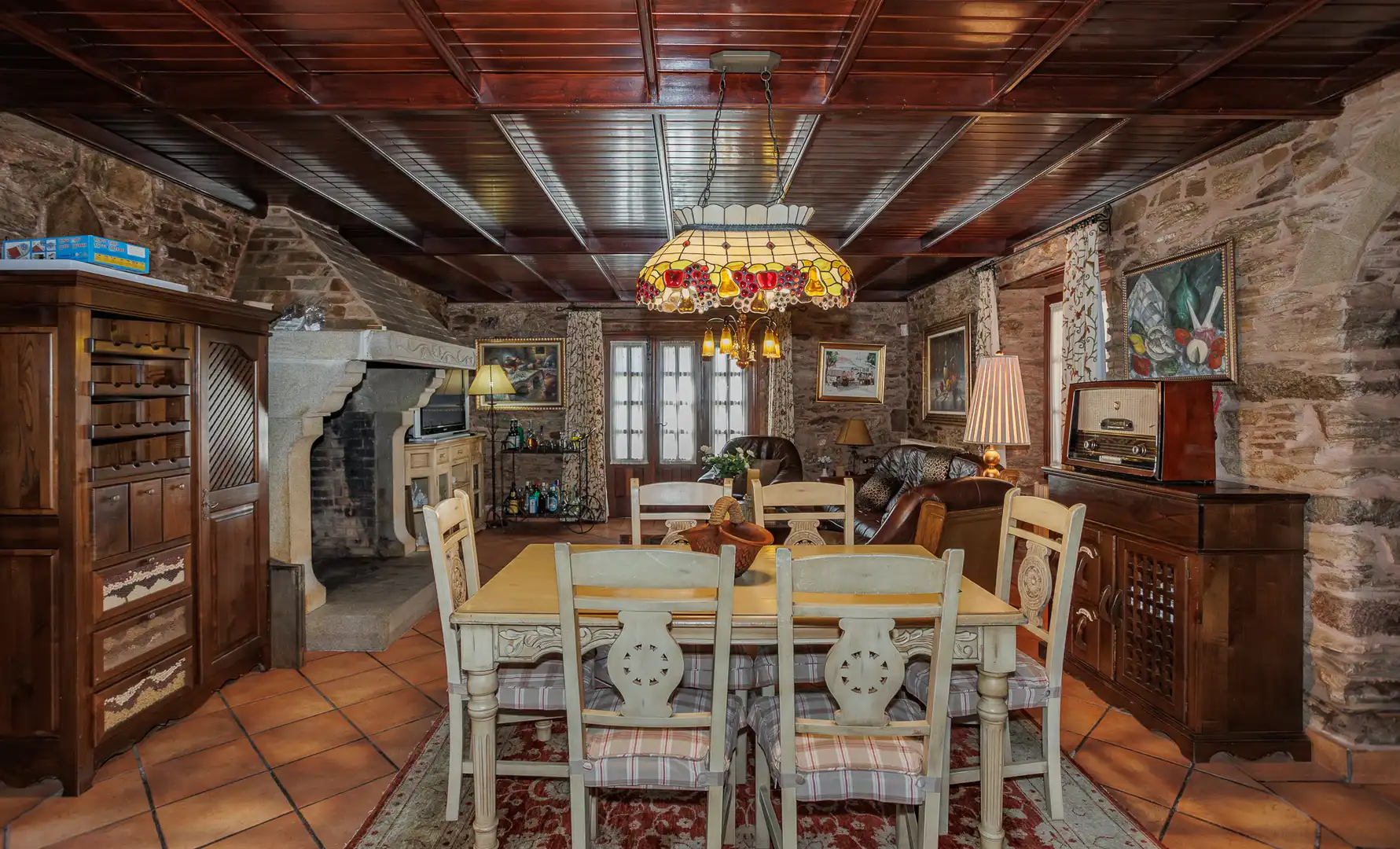 Comedor de Finca rústica en venta en Cospeito con Piscina