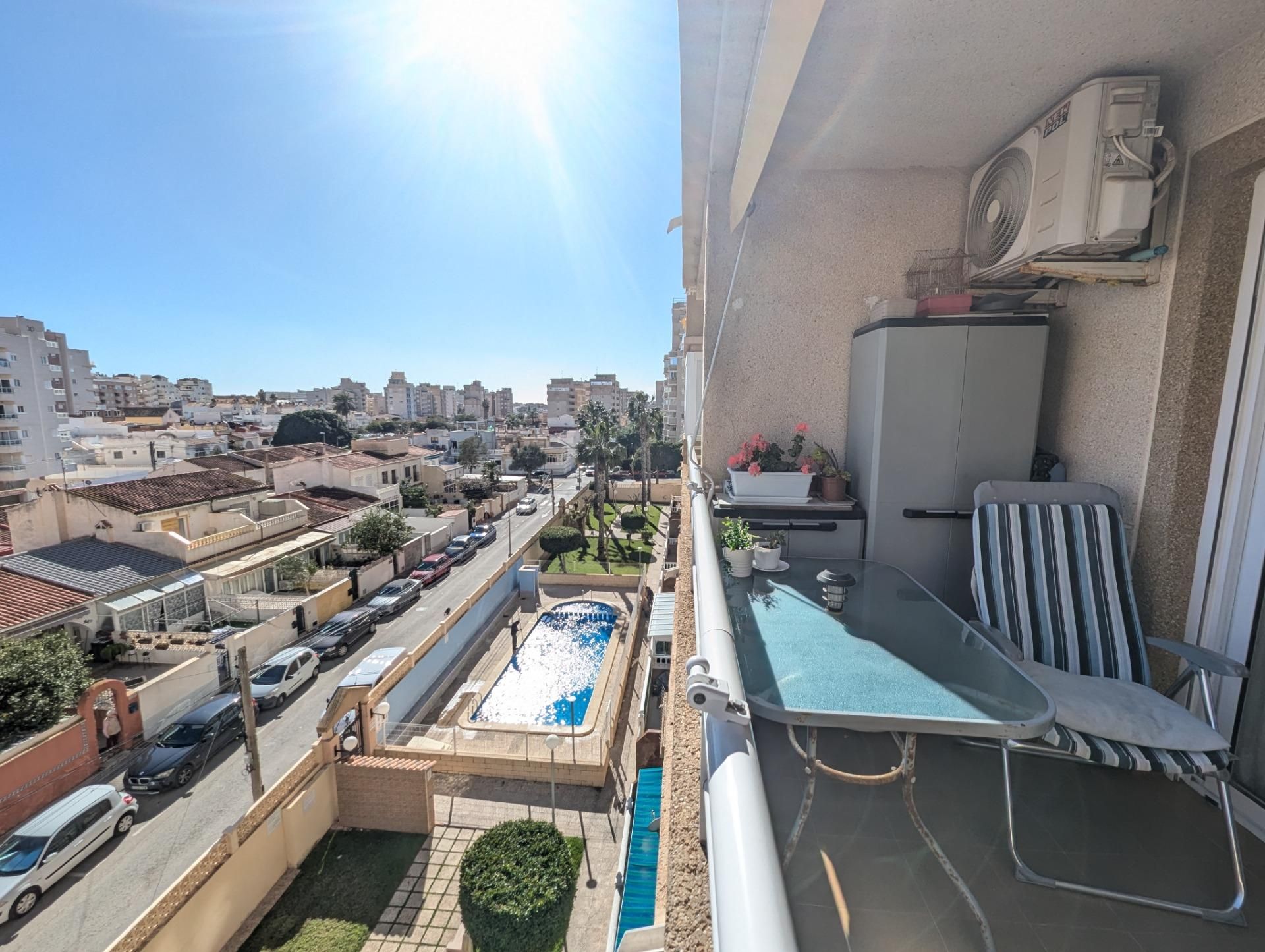 Balcony of Apartment for sale in Torrevieja  with Air Conditioner, Private garden and Terrace