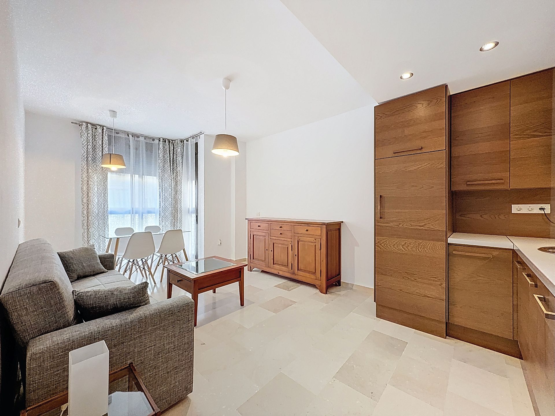 Sala de estar de Apartamento de alquiler en Málaga Capital con Aire acondicionado, Amueblado y Lavadora