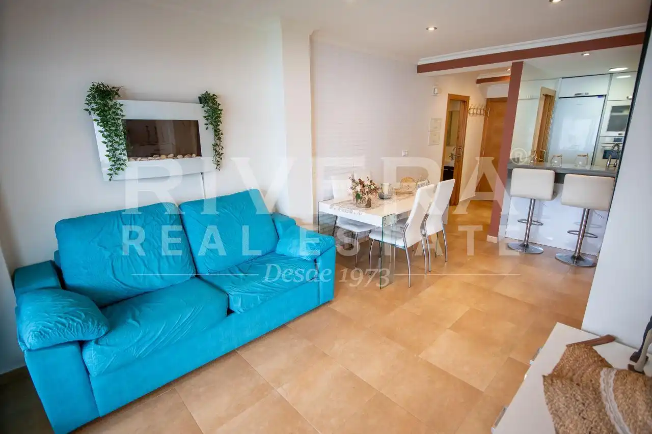 Wohnzimmer von Wohnung zum Verkauf in Sanxenxo mit Heizung, Terrasse und Abstellraum